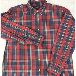 Abercrombie & Fitch Plaid Dress Shirt Muscle Fit Button Up Casual Mens XL Preppy